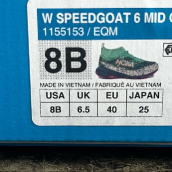 Hoka Women's Speedgoat 6 Mid GTX Shoes Waterproof Megagrip Hiking Trail Size 7 - Picture 10 of 11